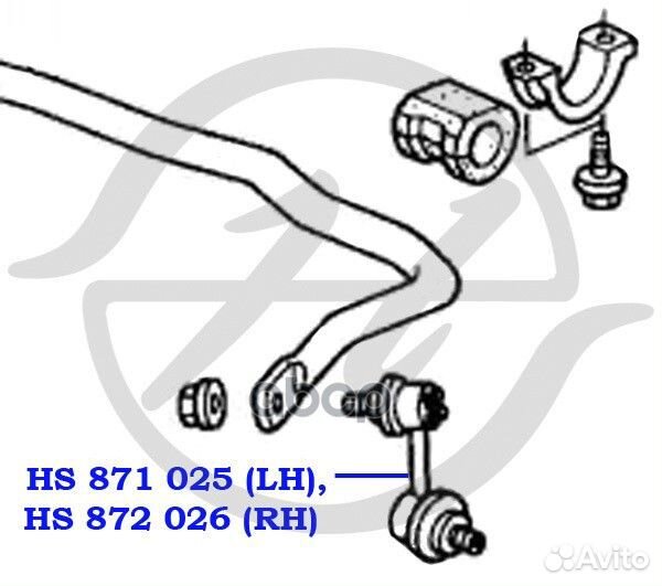 Тяга стабилизатора Hanse HS 871 025 HS871025 Hanse