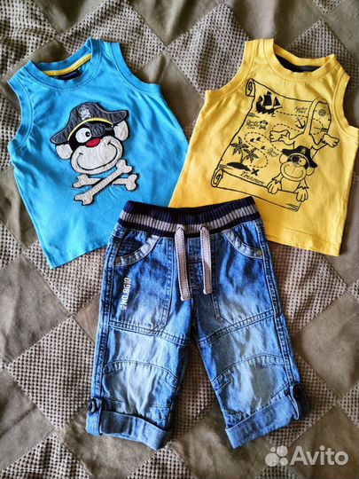 Комбинезон, джинсы, футболки, майки