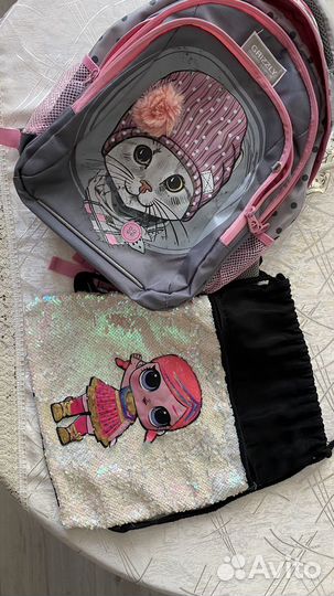 Рюкзак школьный grizzly +мешок