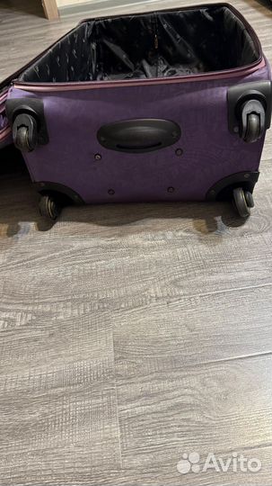 Чемодан L тканевый фиолетовый
