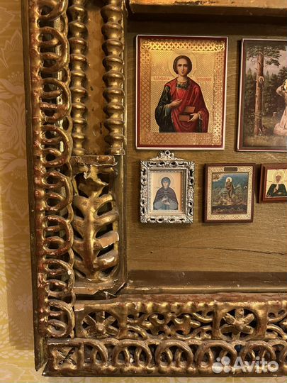 Киот тройной антикварный