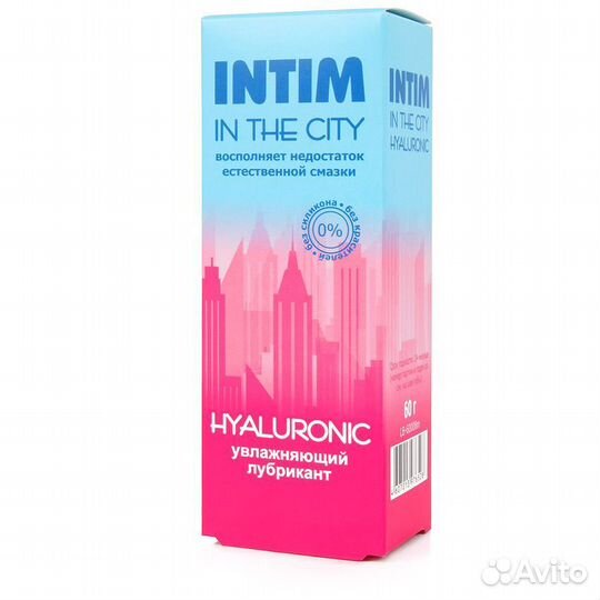 Увлажняющий лубрикант на водной основе Intim in the city Hyaluronic - 60 гр