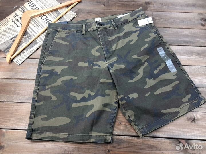 Шорты джинсовые мужские хаки GAP