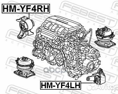 Подушка двигателя правая (гидравлическая) HM-YF