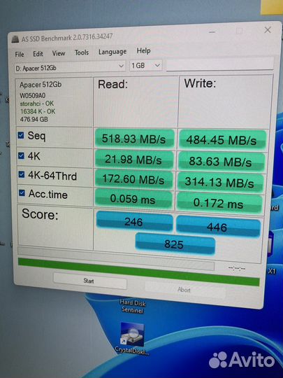 Apacer ssd SATA 512gb