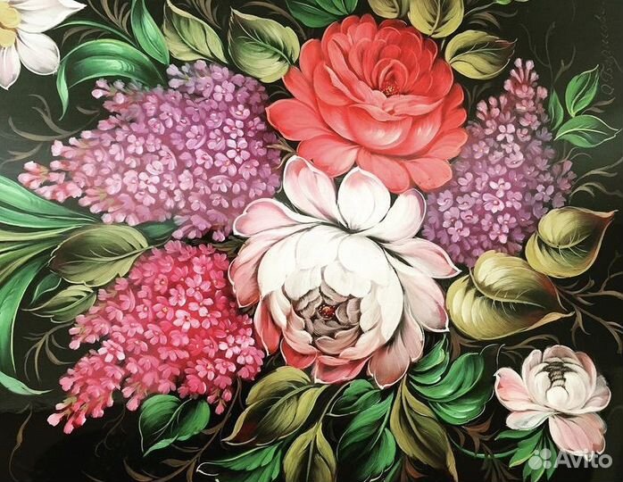 Подносы металлические жостовские