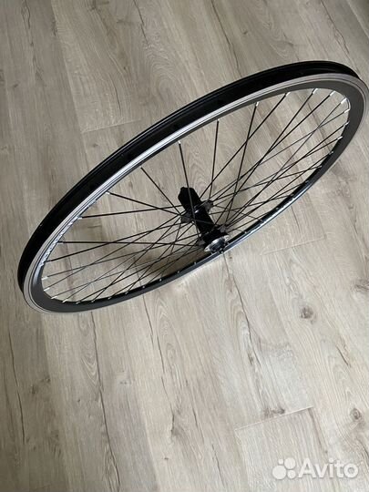 Колесо 700С заднее в сборе на промах, диск. тормоз