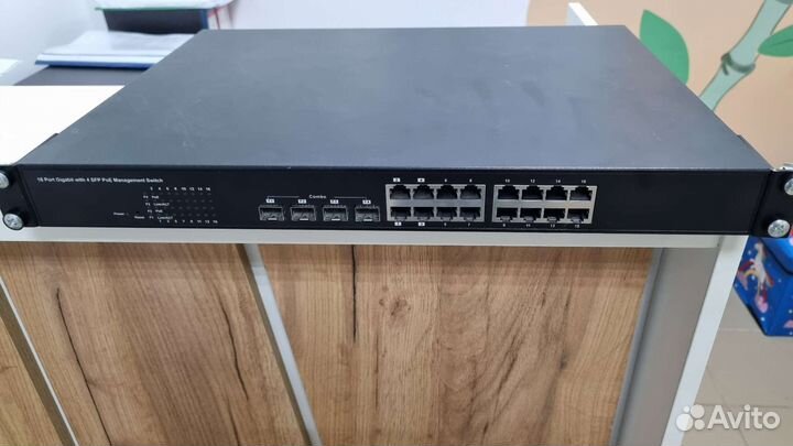 POE коммутатор 16 портов osnovo SW-81244 244/MB