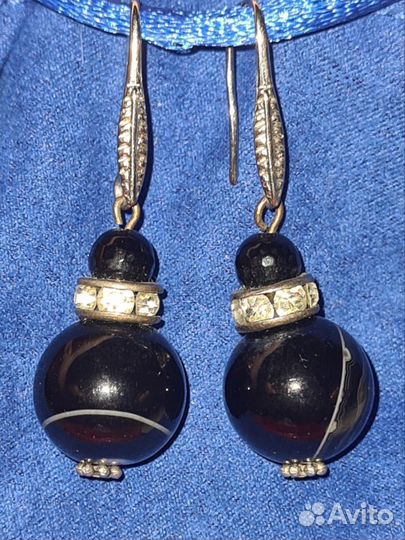 Серьги с ониксом