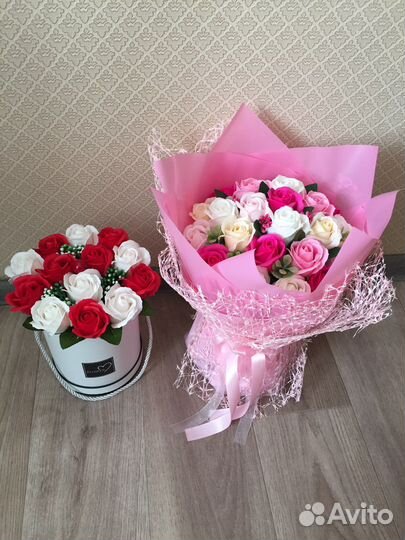 Бкет из мыльных роз