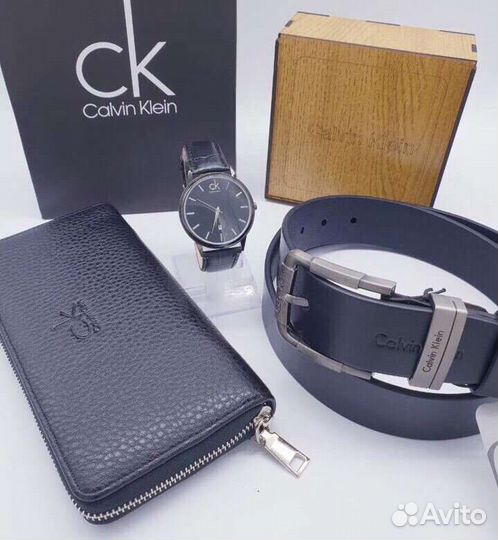 Calvin Klein набор кошелек,ремень
