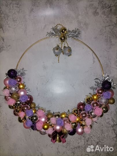 Новогодний венок на дверь