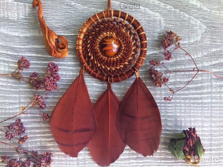 Ловец снов ручной работы. Кулон. Подвеска