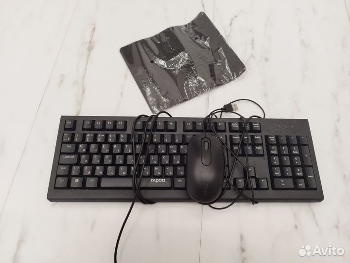 Мышка Rappo, Клавиатура Rappo, коврик для мышки