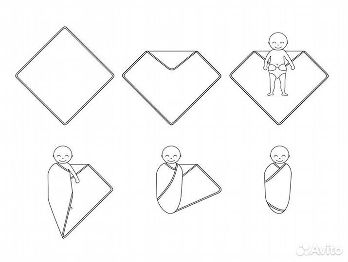 Пеленка бамбуковая покрывало Польша 110х110см
