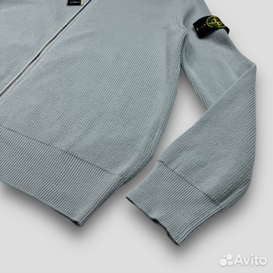 Летний кардиган Stone island светло-серый 526D8