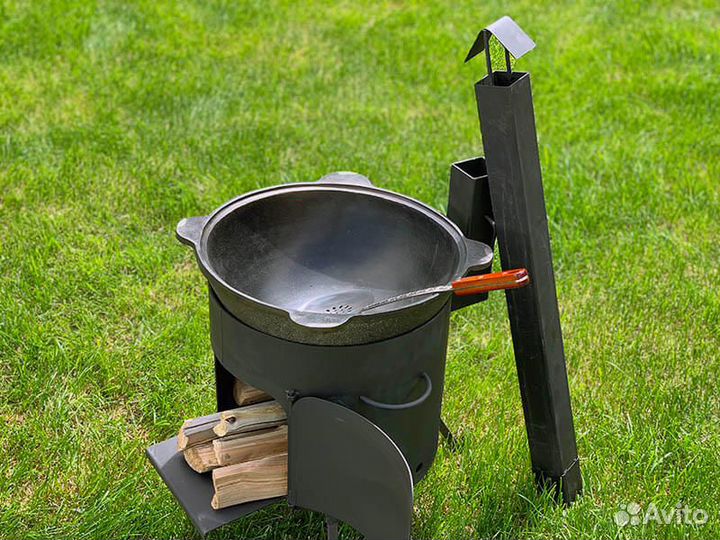 Казан + печь (с трубой) + шумовка в подарок
