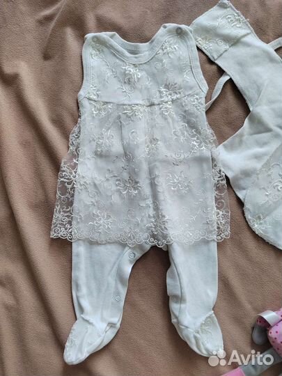 Комплект для девочки на выписку, крещение