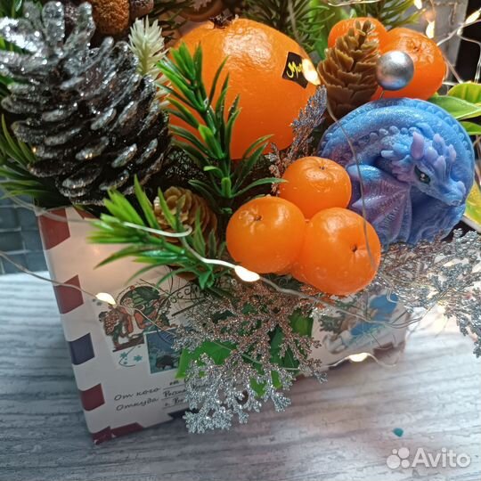 Новогодняя композиция из мыла