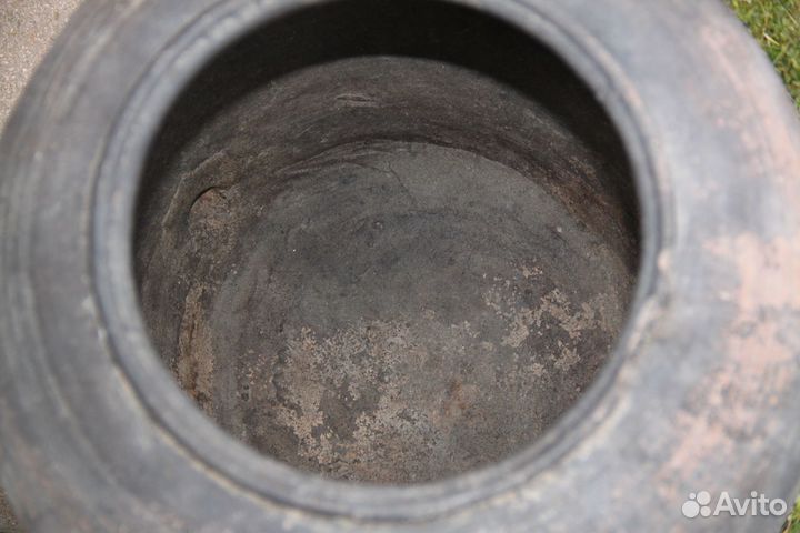 Горшок большой глиняный старинный 19 век Посуда №2