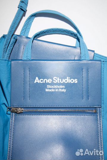 Сумка тоут Acne Studios голубая