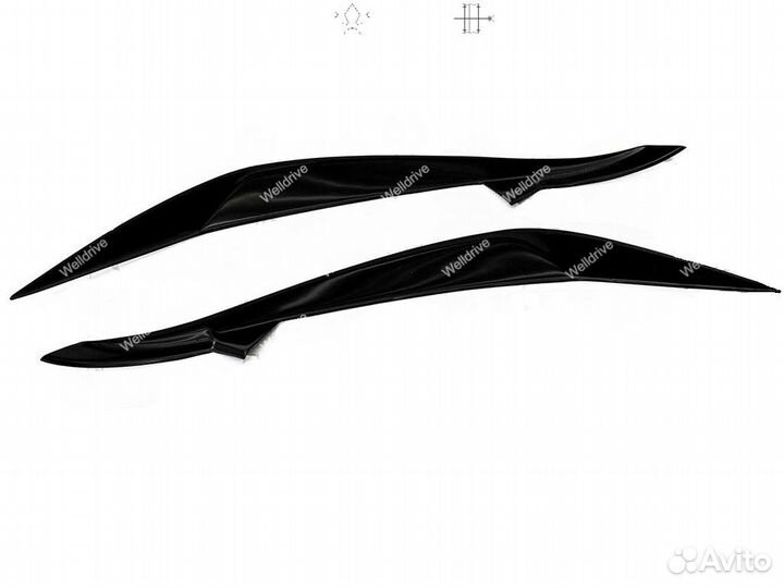 Реснички на фары BMW X6 E71 под покраску