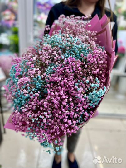 Букет из гипсофилы, букет гипсофил, цветы