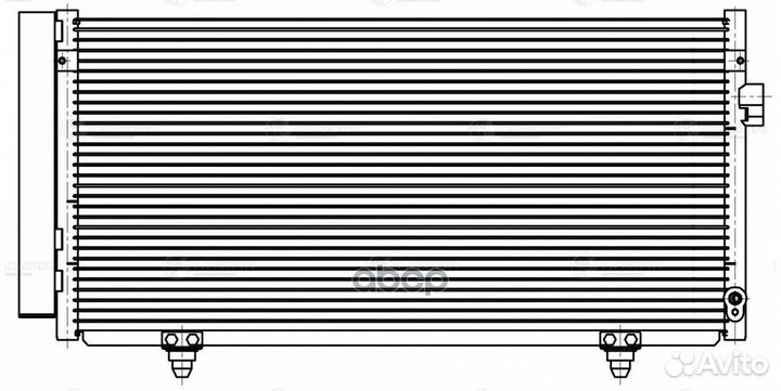 Радиатор кондиц. с ресивером для а/м Subaru