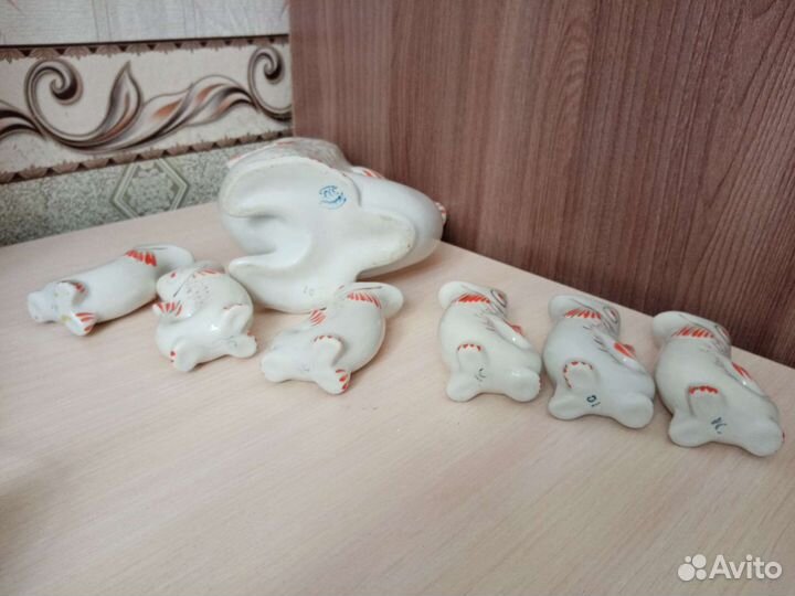 Фарфоровая рыба штоф СССР