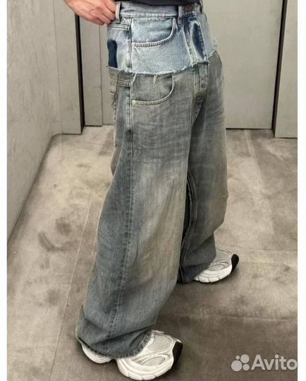 Джинсы balenciaga cut up baggy pants