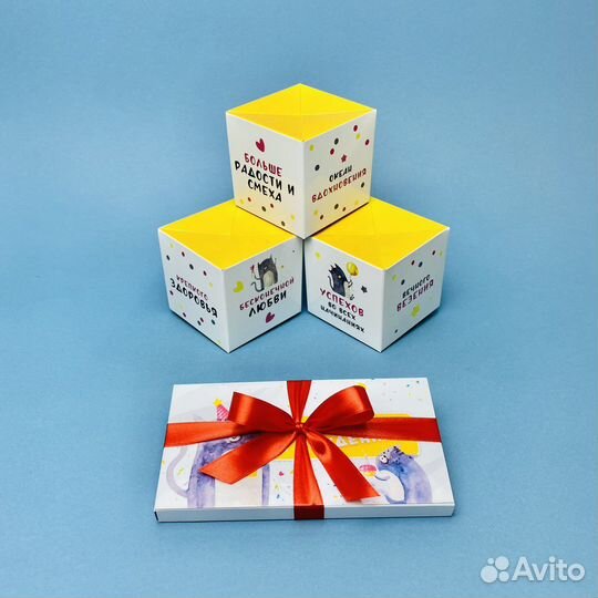 Бум-Открытка с фотокубиками Wowday