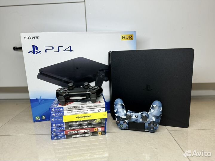 Sony PS4 slim 1 тб как новая. Гарантия 12 мес