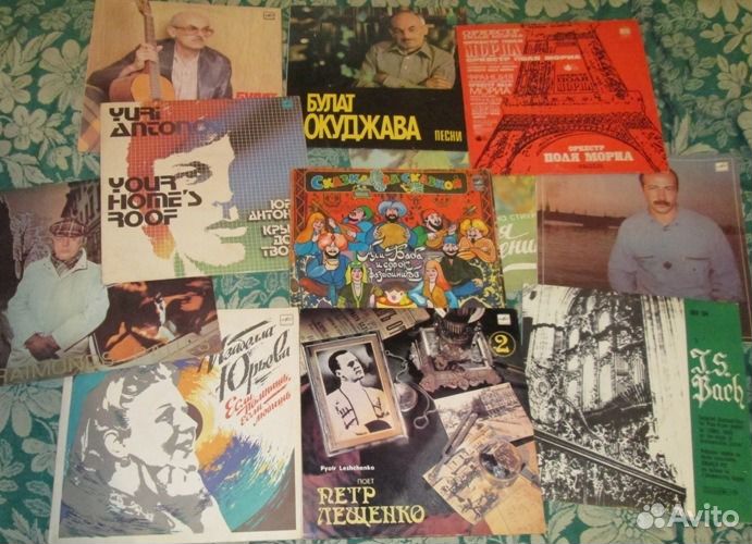 Грампластинки 1000 шт. винил. рок, джаз, хор