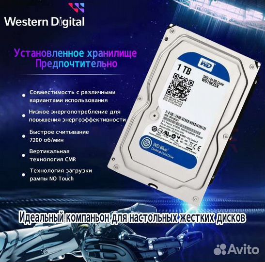 1Tb/Original+License/Жёсткий Диск с Windows 10/11+