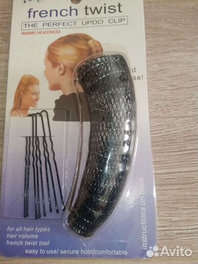 Расчёска, резинки для волос, заколка, бигуди