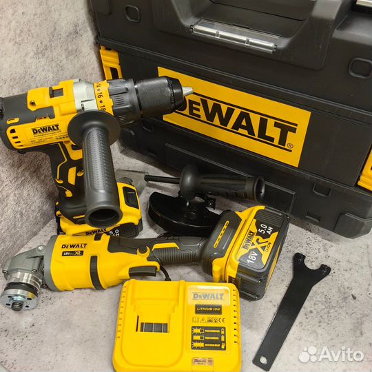 Набор Шуруповерт 80нм + Болгарка dewalt 2в1