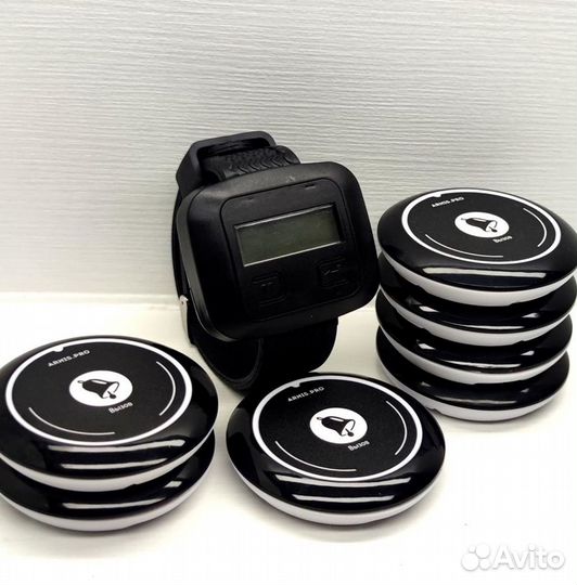 Кнопка вызова официанта в комплекте с часами