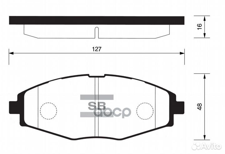 Колодки тормозные передние SP1086 Sangsin brake