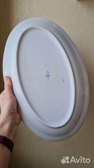 Большое блюдо Розы Дулёво 60-90гг