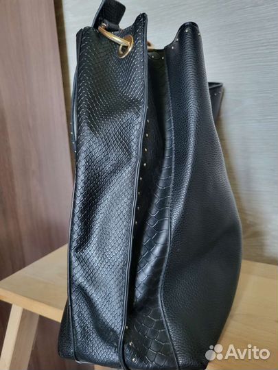 Сумка женская Orsa Orange чёрная обьемная/тоут