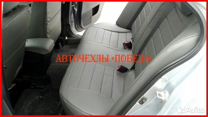 Чехлы Mitsubishi Lancer 10 2 из экокожи серые