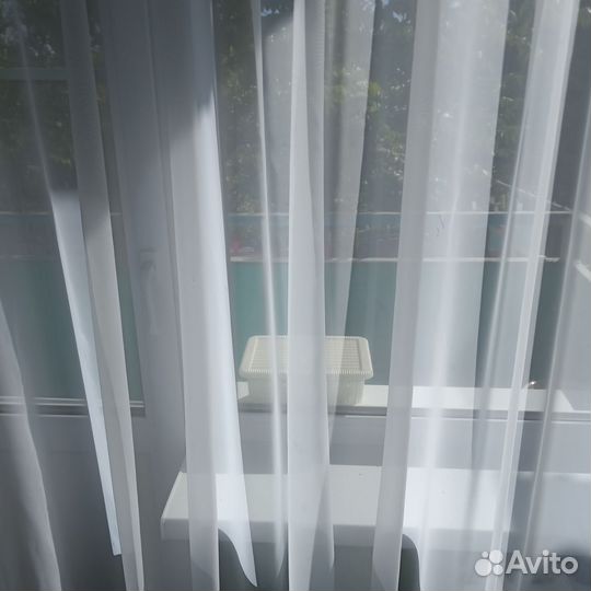 Тюль вуаль белый