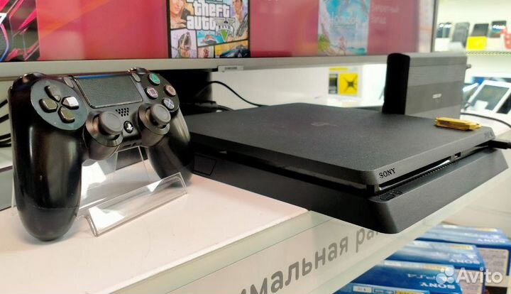 Прошитая PS4 Slim на 1500GB + много топовых игр