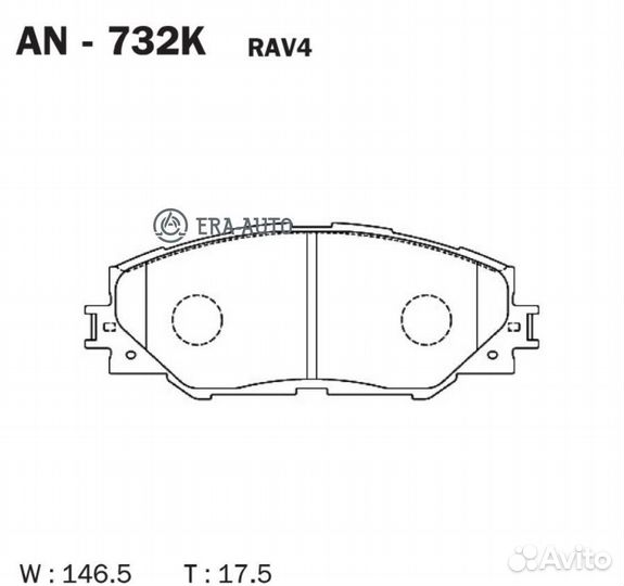 Akebono AN-732K Колодки тормозные дисковые передни