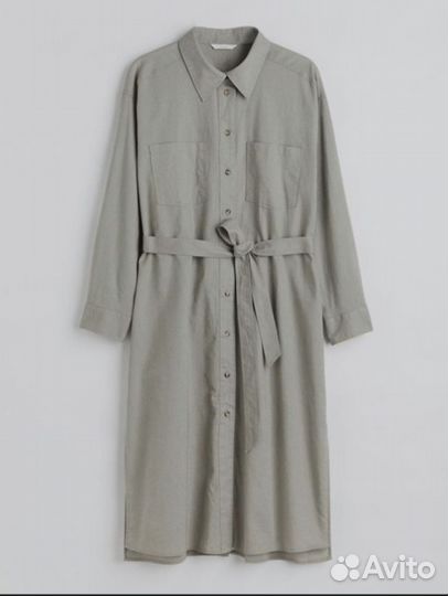 Платье женское лён H&M 52 54 56 58 60 62