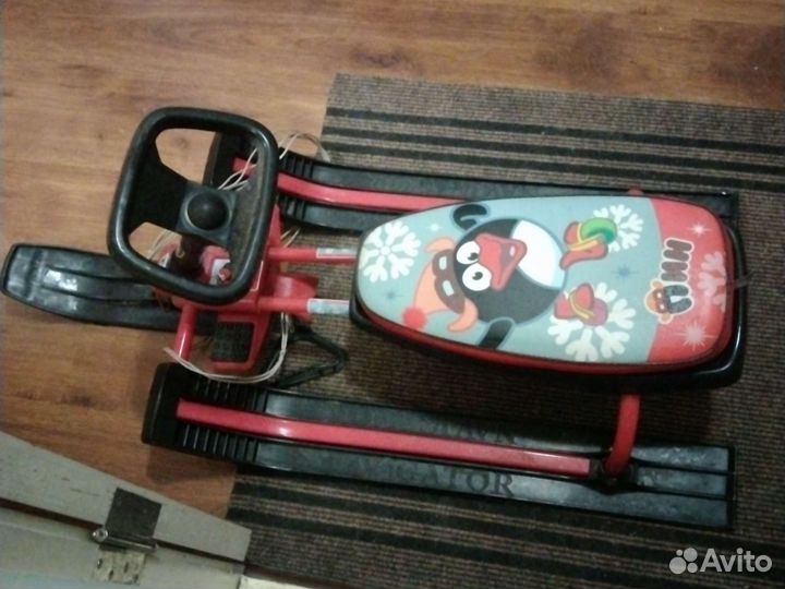 Детские санки с рулем