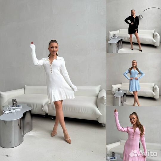 Платье Self portrait белое (4 цвета)