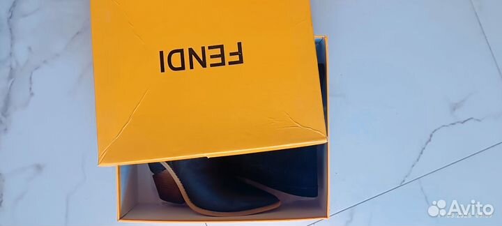 Ботфорты fendi натуральная кожа