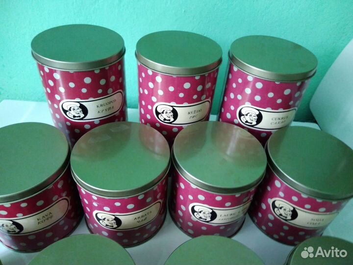 Жестяная банка для сыпучих продуктов СССР