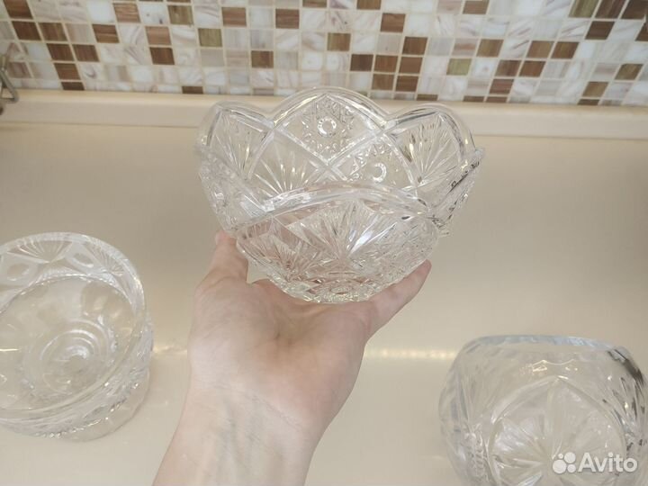 Ваза хрустальная СССР, конфетницы